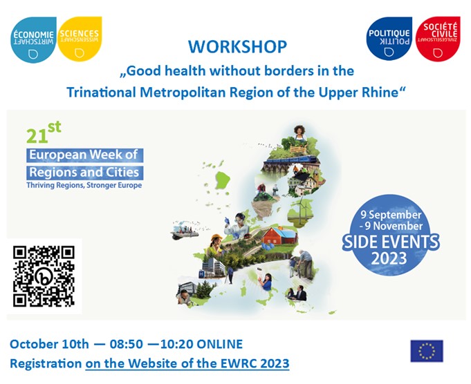 Atelier en ligne «  Santé sans frontière dans la Région métropolitaine trinationale du Rhin supérieur »